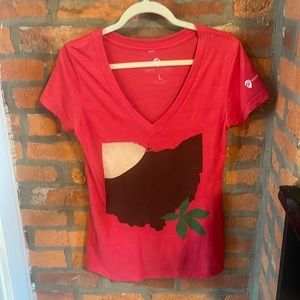 V Neck OSU Buckeye Shirt